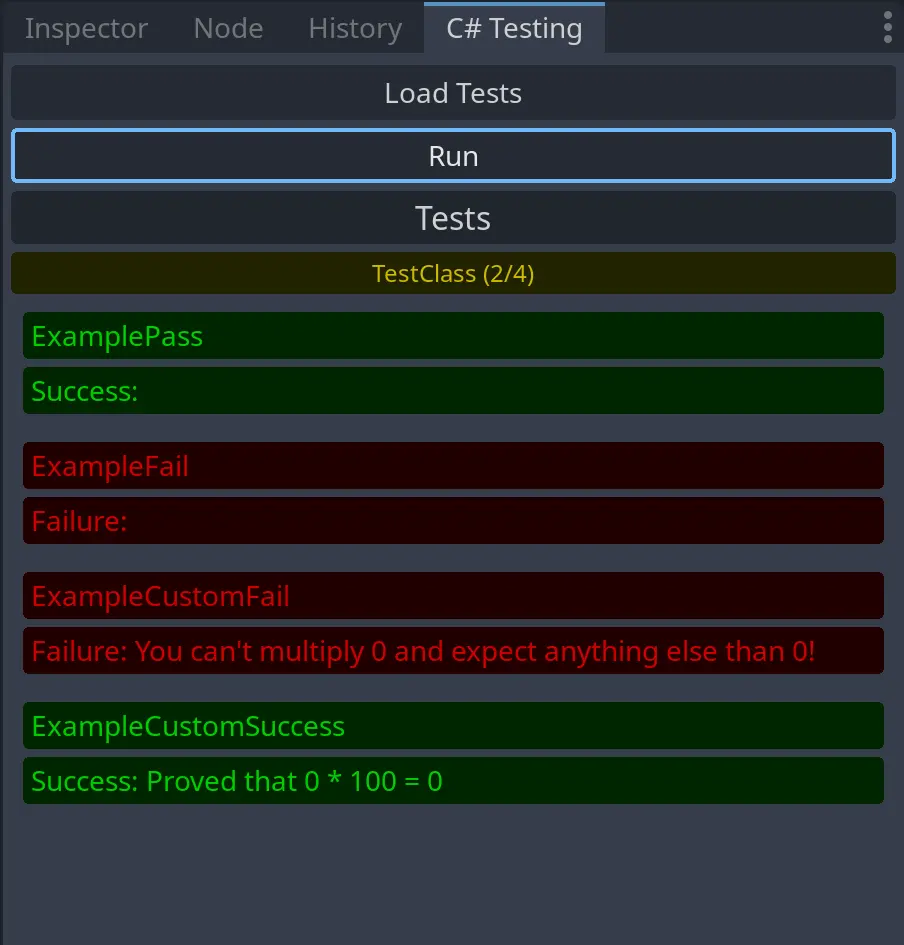 Godot Mono Unit Tester