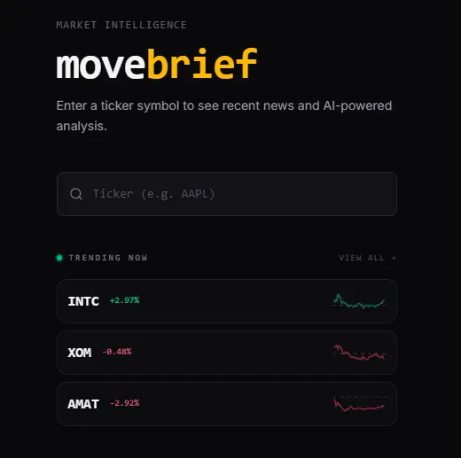 MoveBrief - AI Market News and Research